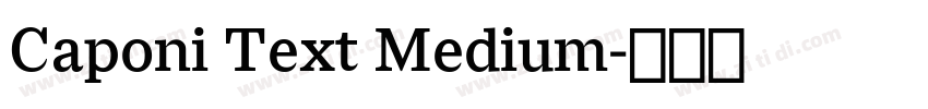 Caponi Text Medium字体转换 Caponi Text Medium字体转换
